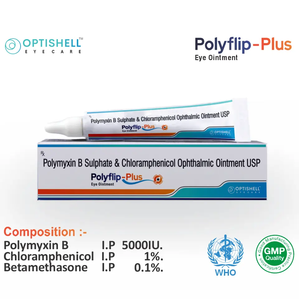 Polymyxin B + Chloramphenicol + Betamethasone Eye Ointment PCD Franchise